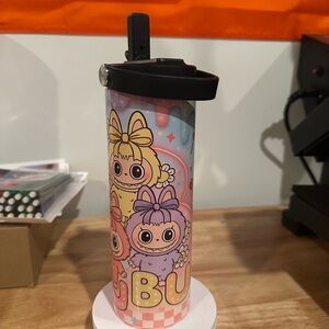 New Labubu monster 20oz tumbler with flip top straw